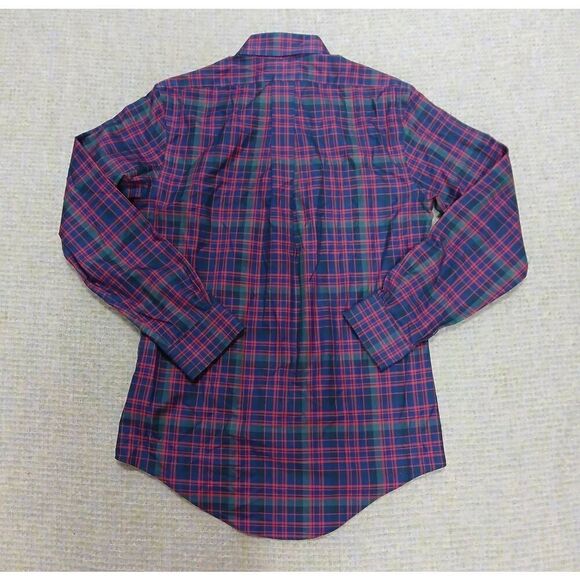 Brooks brothers mens small REGENT shirt 100% AMERICAN SUPIMA COTTON red green - Picture 3 of 6